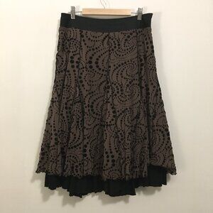 Linea Domani Voluminous Velvet Burnout Full Layered A-Line Whimsigoth Skirt